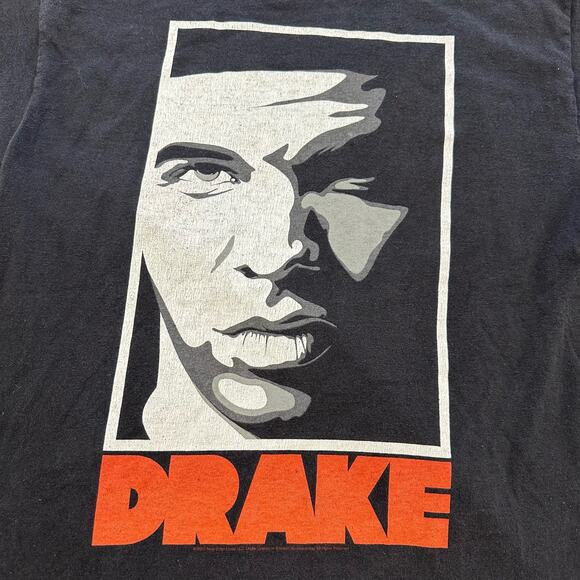 Vintage Drake T-Shirt y2k 2009 Hanes Black Mens S Away From Home Tour Shirt - Picture 2 of 10